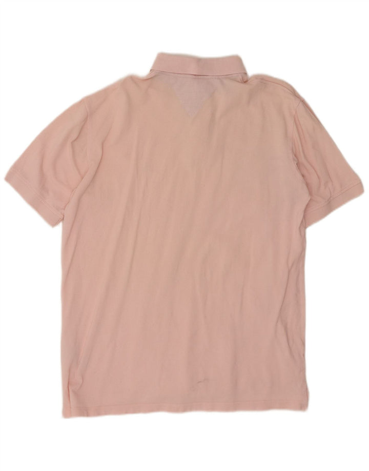 Camisa polo masculina TOMMY HILFIGER grande algodão rosa