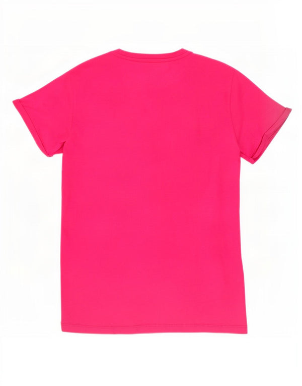 Camiseta feminina com estampa Rifle UK 14 rosa médio