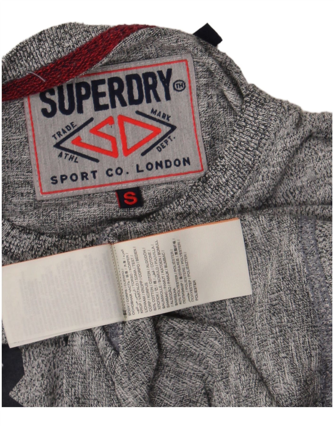Superdry camiseta masculina gráfica top pequeno algodão manchado cinza