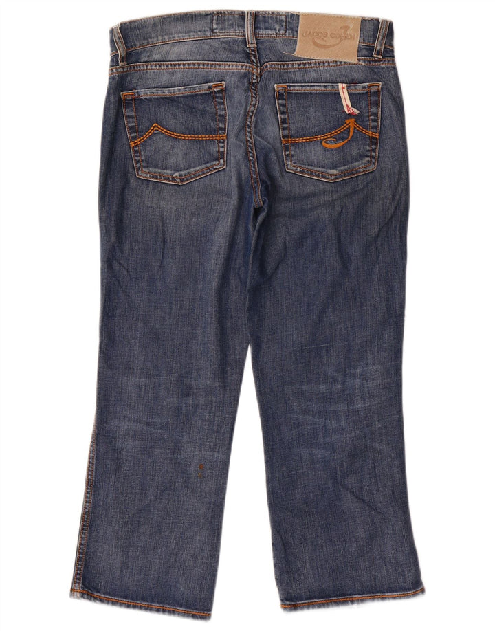 Jeans recortados femininos Jacob Cohen W30 L24 algodão azul