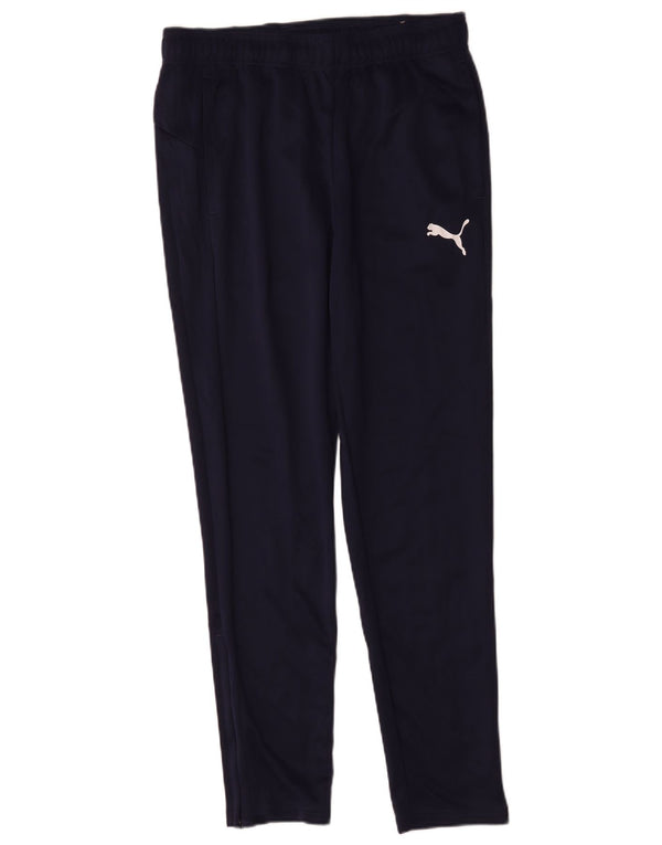 Calça de treino masculina Puma grande poliéster azul marinho