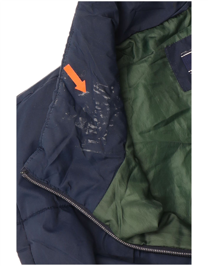 Colete acolchoado masculino IZOD UK 42 XL poliéster azul marinho