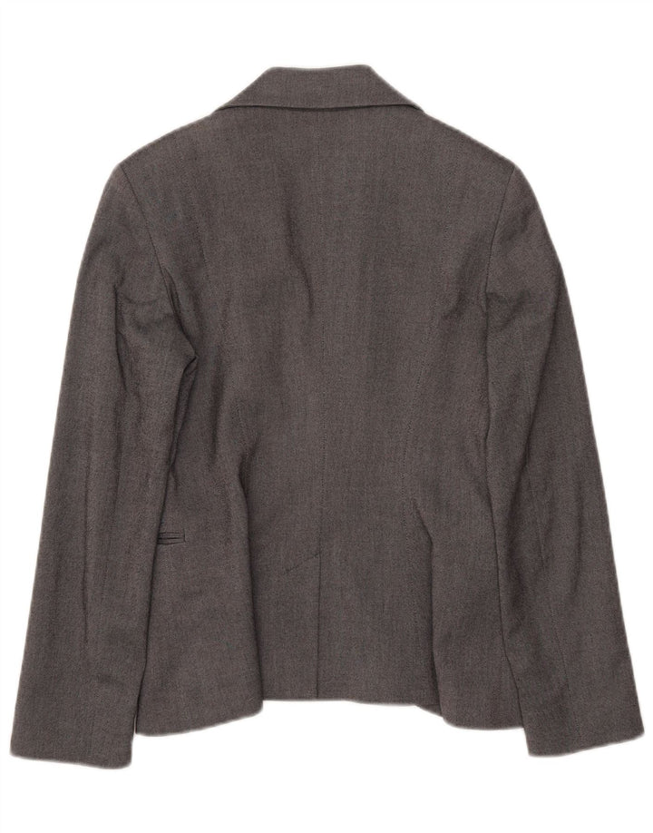 Jaqueta Blazer Sisley Feminina com 1 Botão Reino Unido 8 Pequena Cinza