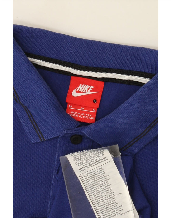 Camisa polo masculina Nike médio azul algodão