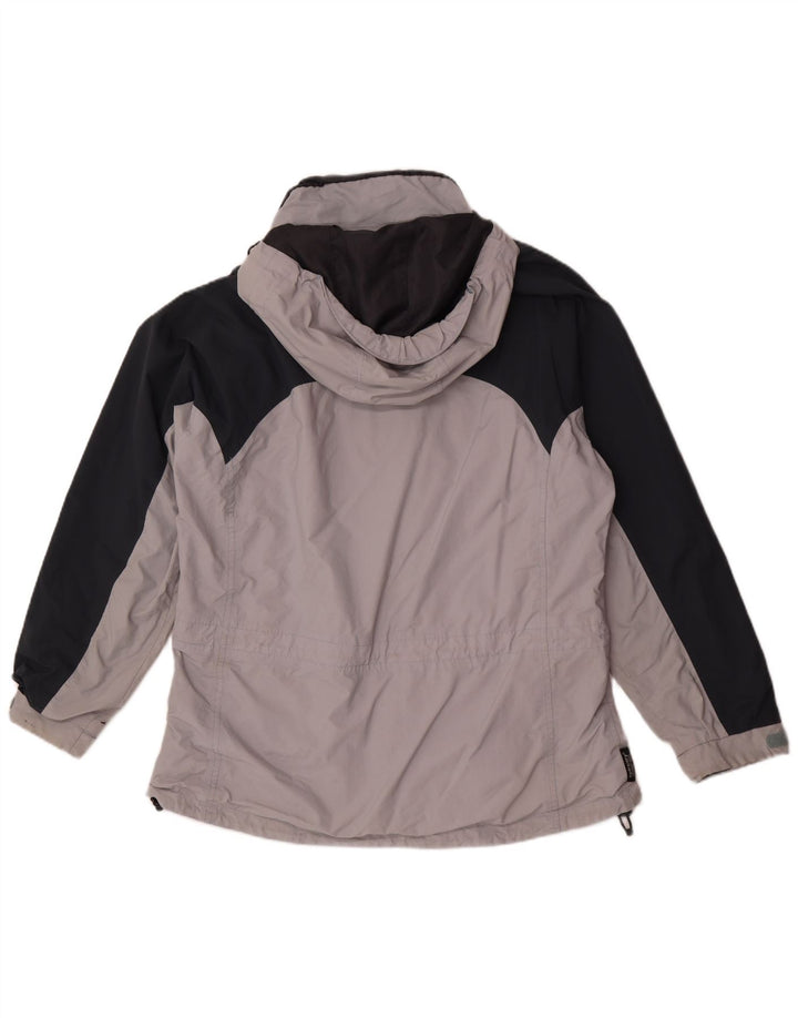 Jaqueta de chuva feminina com capuz e capuz Sprayway UK 18 XL cinza colorblock