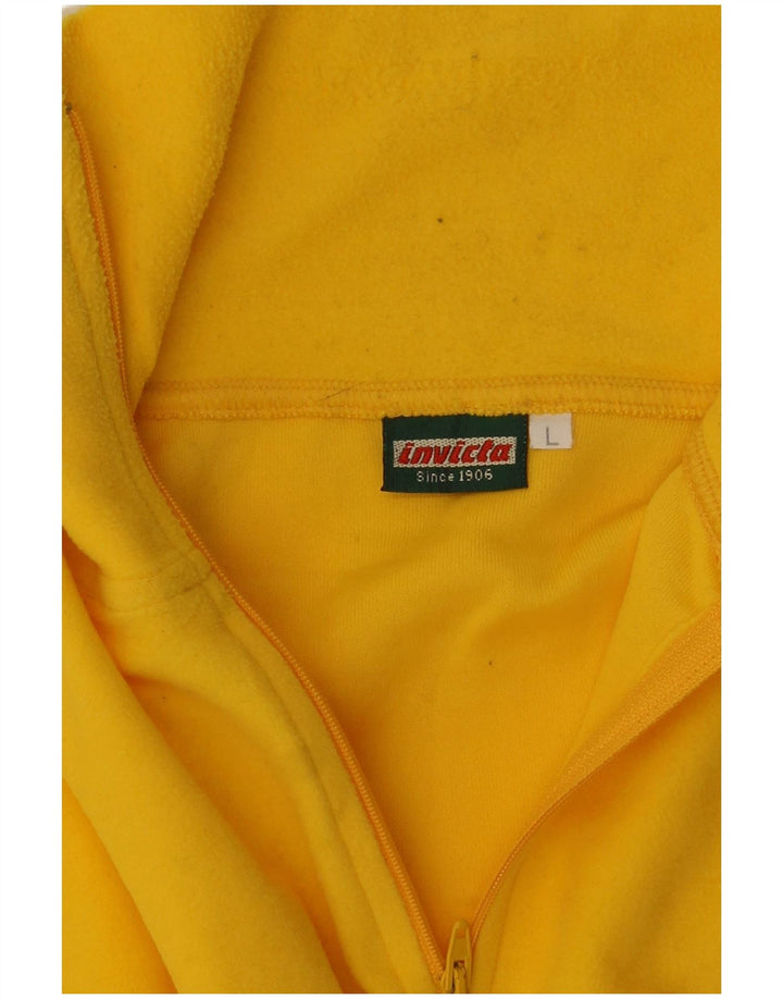 Suéter masculino Invicta com zíper e gola grande amarelo