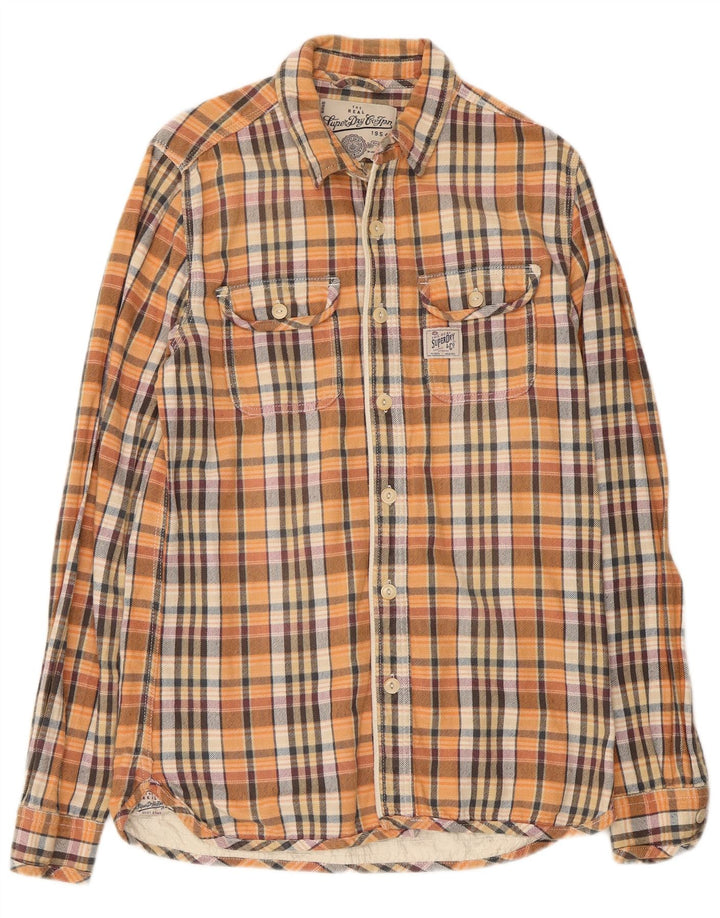 Camisa masculina de flanela Superdry grande algodão xadrez multicolorido