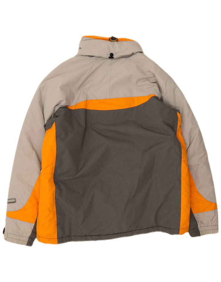 Jaqueta de esqui masculina Columbia com capuz UK 40 grande cinza colorblock poliamida