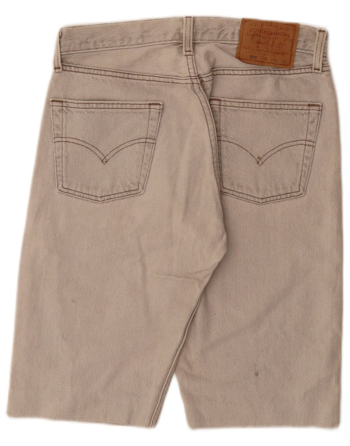 LEVI'S Masculino 501 Shorts Jeans W30 Algodão Cinza Médio