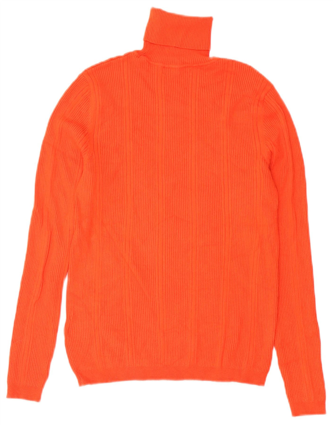 Suéter feminino Marks & Spencer com gola redonda e viscose laranja pequena Reino Unido 10