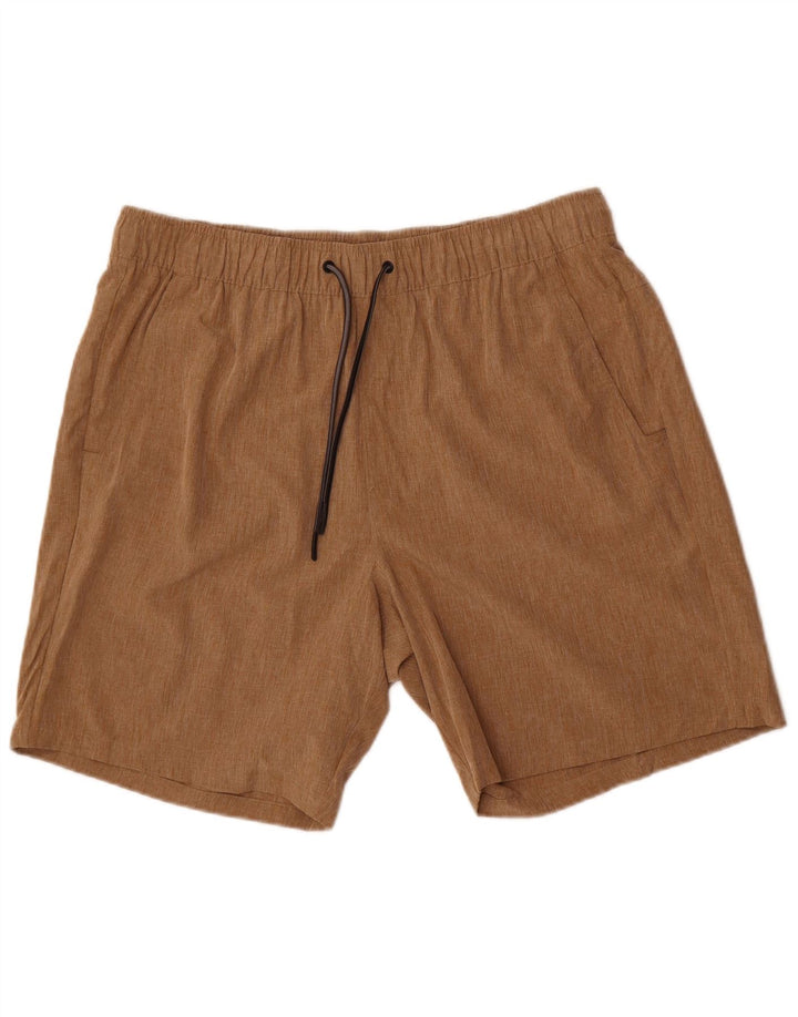 Eddie Bauer Mens Sport Shorts XL Marrom Poliéster