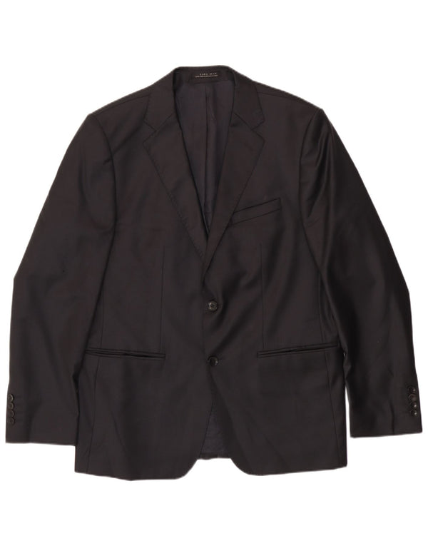 Jaqueta blazer masculina Zara com 2 botões EU 54 XL preta