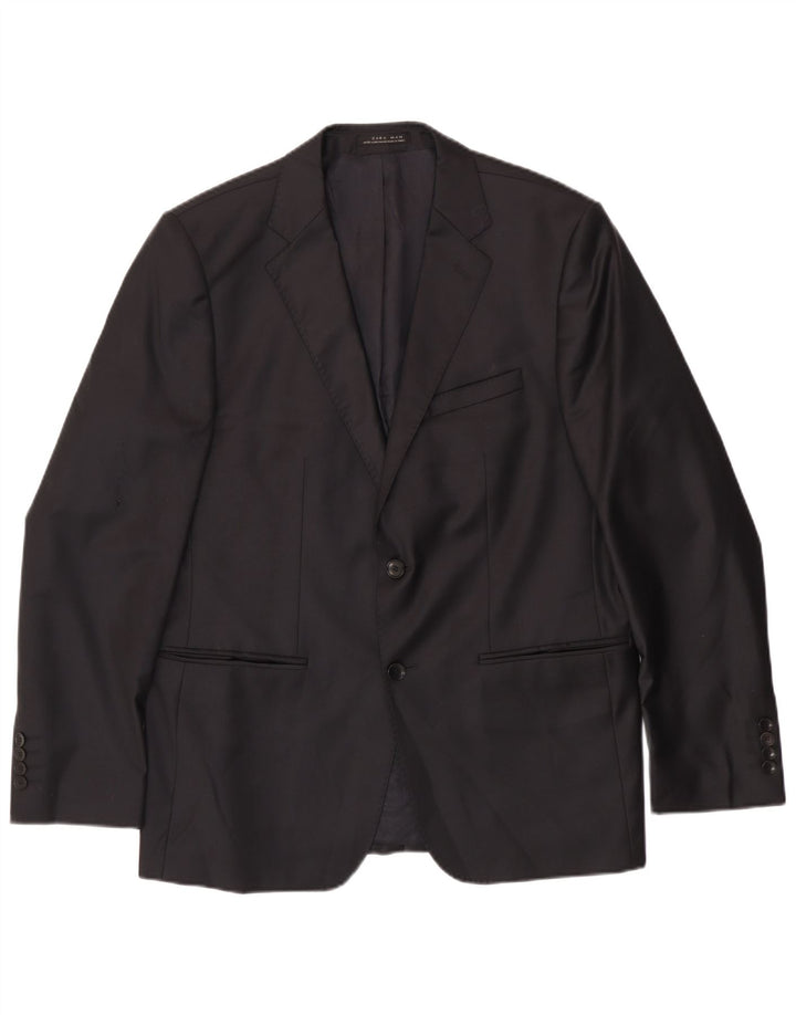 Jaqueta blazer masculina Zara com 2 botões EU 54 XL preta