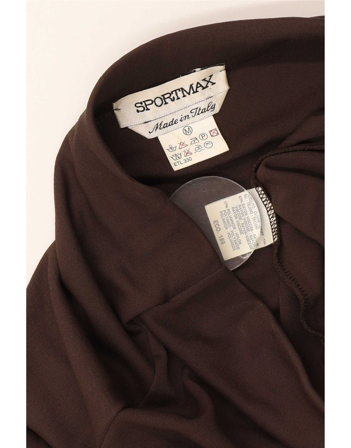 Saia maxi feminina Sportmax média W28 viscose marrom