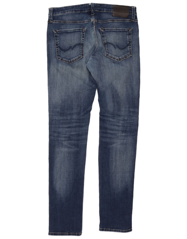 Jack & Jones Masculino GLENN Slim Jeans W34 L34 Azul Algodão