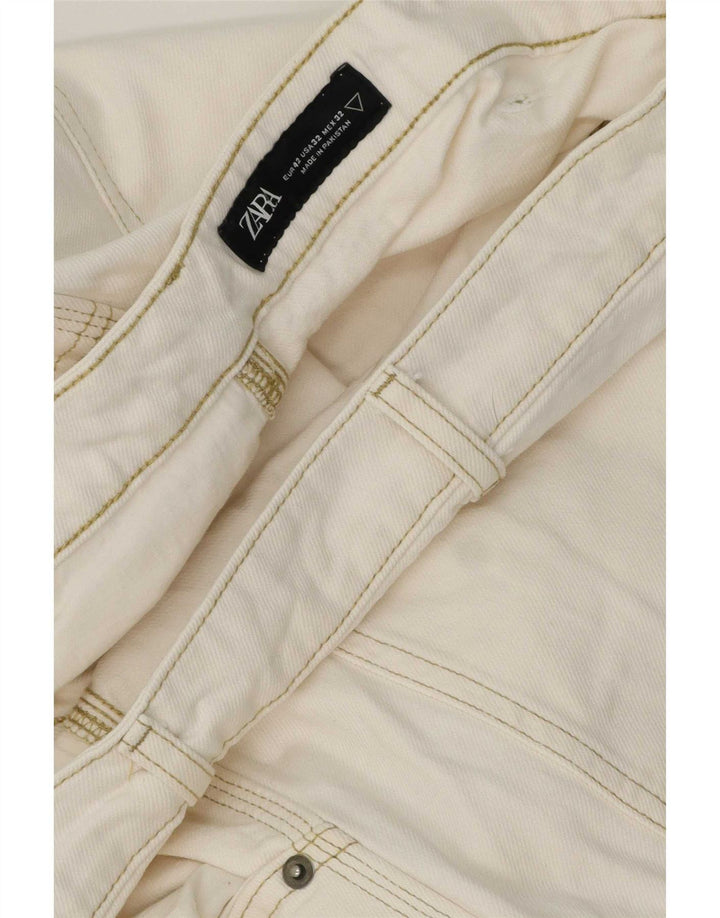 Zara Mens Cargo Straight Jeans EU 42 Grande W32 L30 Bege