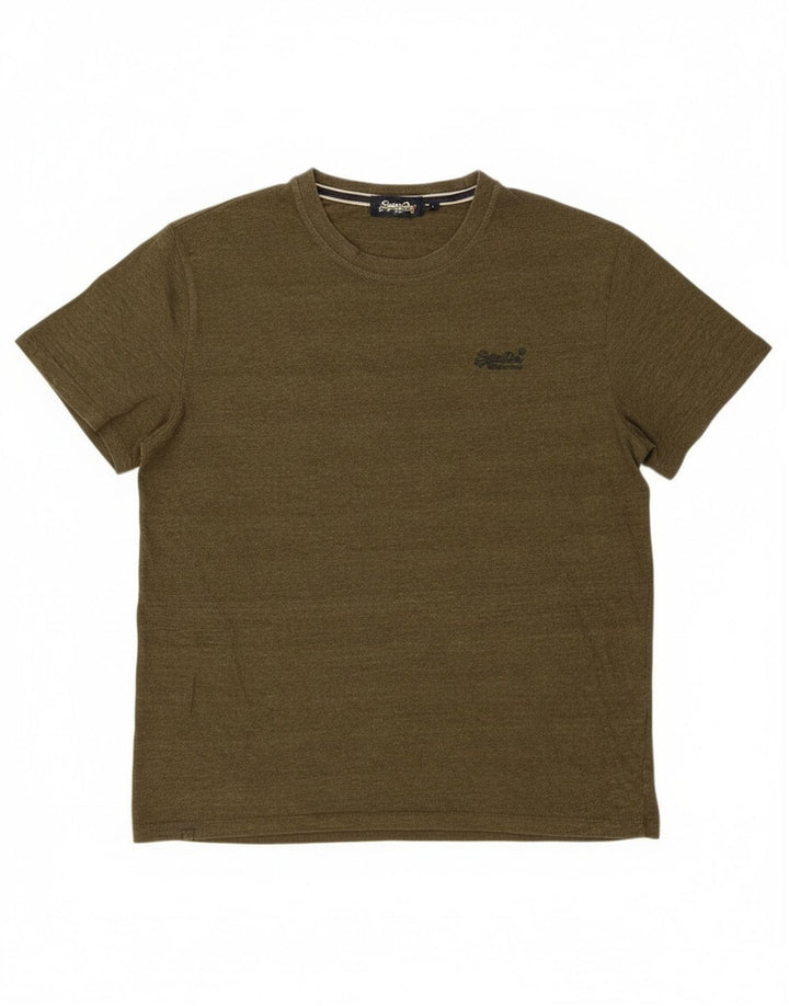 Camiseta masculina Superdry Top 2XL algodão listrado cáqui