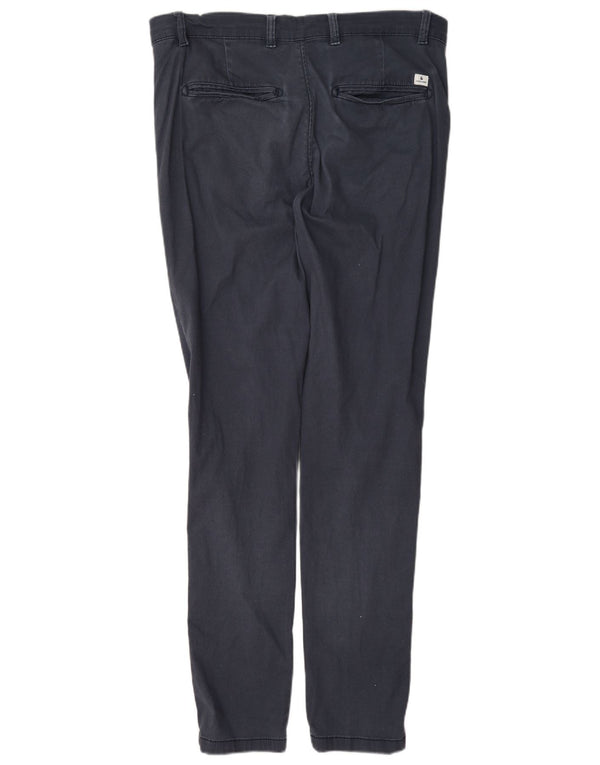 Calça masculina Jack & Jones Marco Slim Chino W33 L36 algodão azul marinho