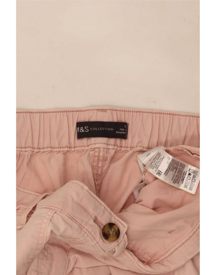 Calça cargo feminina Marks & Spencer UK 12 médio W30 L26 rosa