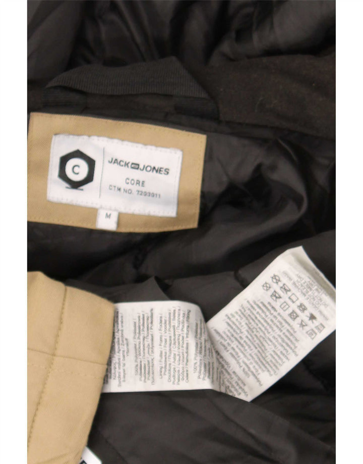 Jaqueta Parka masculina com capuz Jack & Jones Reino Unido 38 poliéster bege médio