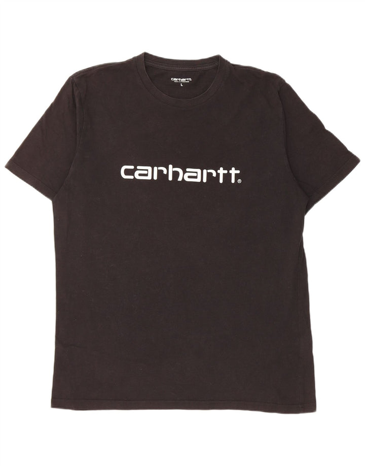 Camiseta gráfica masculina Carhartt grande algodão preto