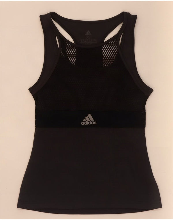 Adidas Womens Climalite Vest Top UK 4/6 XS Preto Poliéster