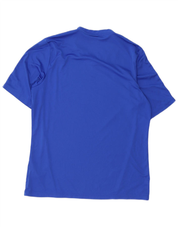 ADIDAS Mens Climalite Camiseta Top Grande Azul Poliéster