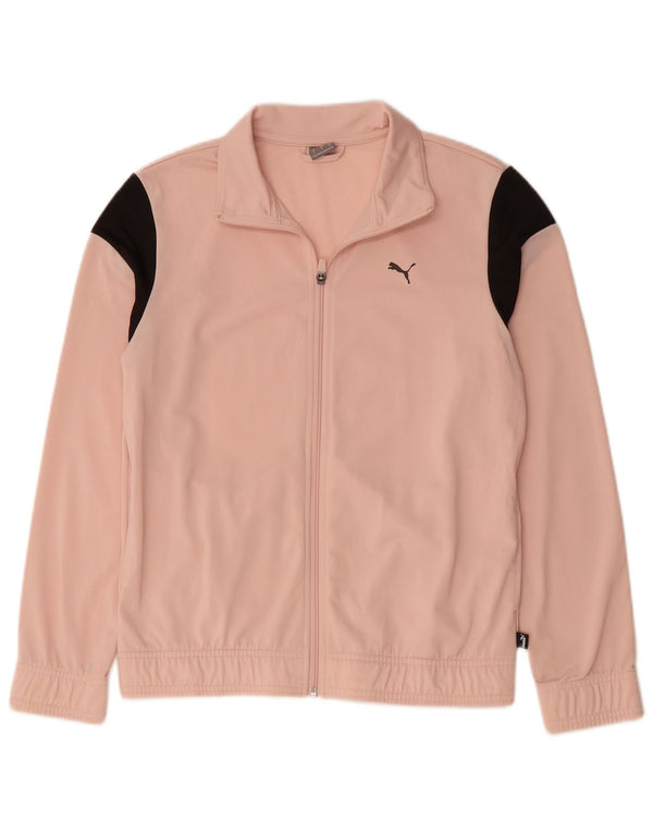 PUMA Mens Tracksuit Top Jacket Pequeno Rosa Colourblock Poliéster