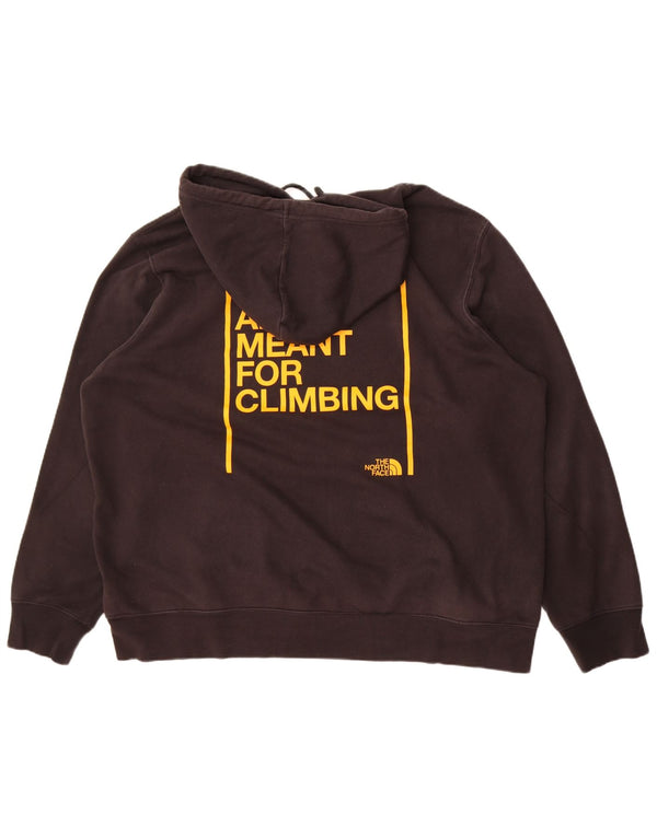 Suéter com capuz gráfico masculino The North Face 2XL algodão preto