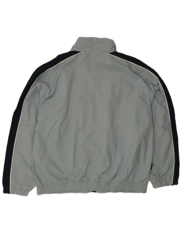 Jaqueta corta-vento masculina Feroti UK 42 XL azul colorblock poliéster