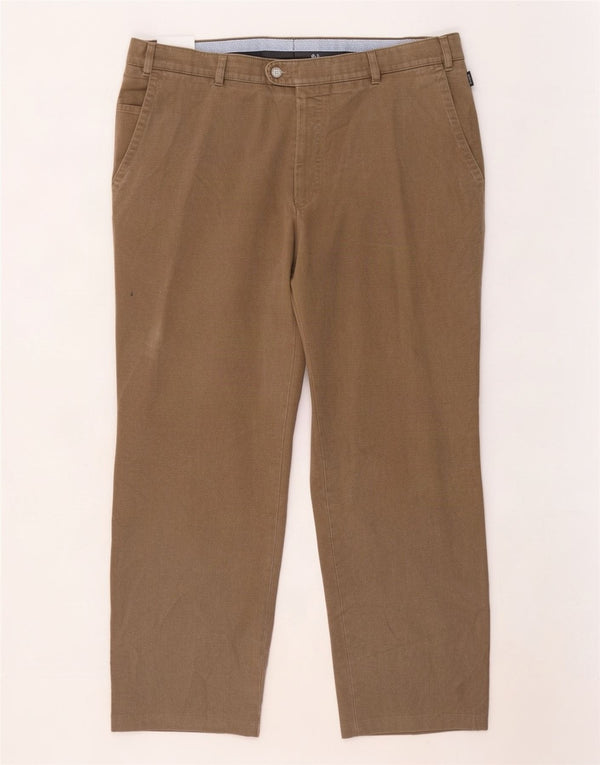 Bugatti masculino terno reto calças IT 56 3XL W46 L29 algodão bege