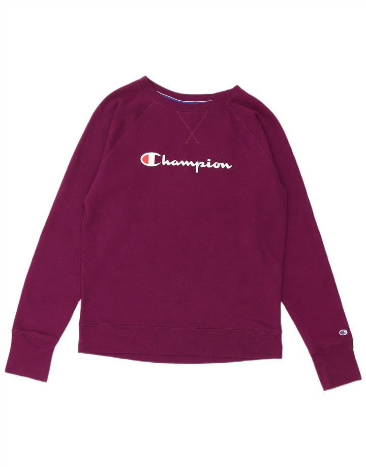 Champion moletom gráfico feminino jumper UK 14 médio marrom