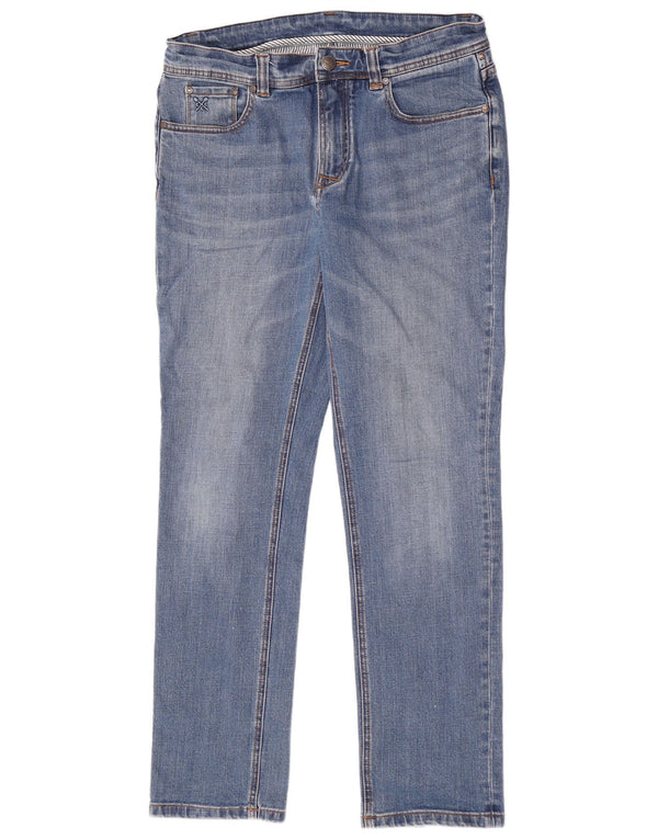 Crew Clothing Jeans reto feminino W34 L32 algodão azul