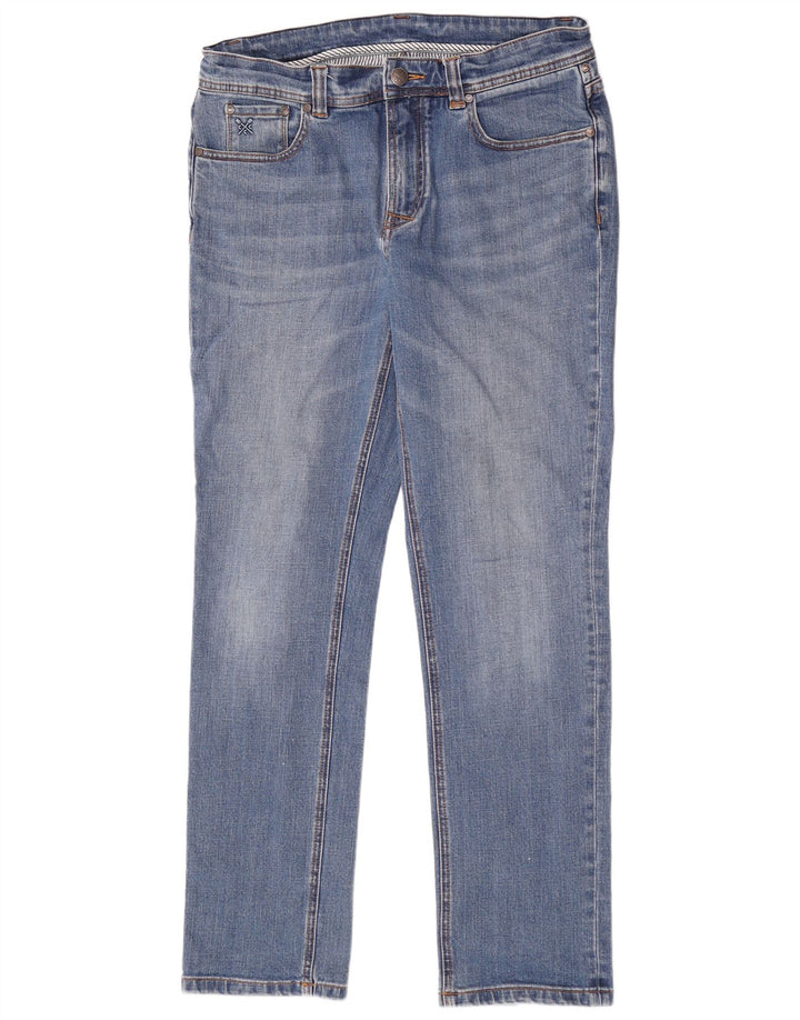 Crew Clothing Jeans reto feminino W34 L32 algodão azul