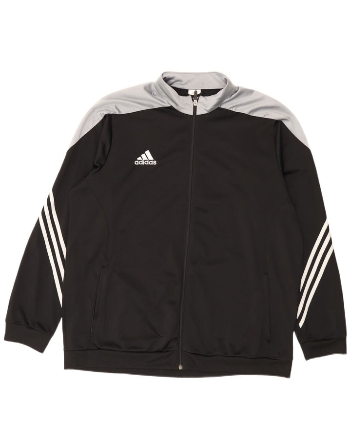 Adidas Mens Treino Top Jacket 2XL Preto Colourblock Poliéster