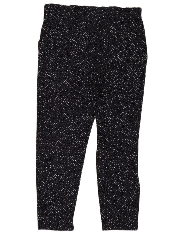 Leggings femininos Marks & Spencer Reino Unido 18 XL azul marinho bolinhas viscose