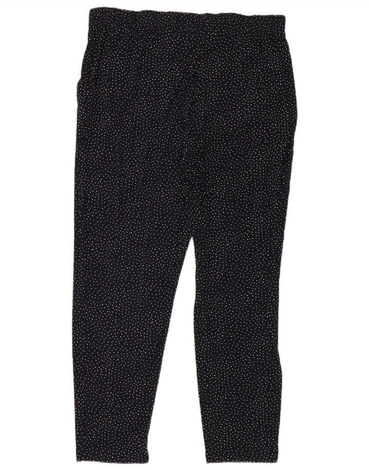 Leggings femininos Marks & Spencer Reino Unido 18 XL azul marinho bolinhas viscose