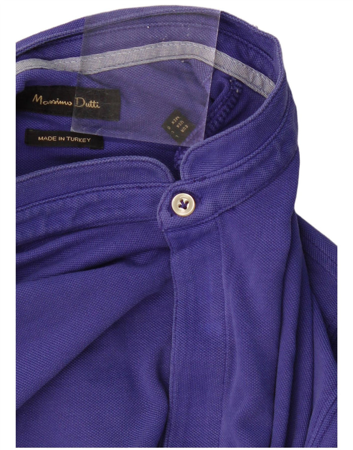 Camisa polo masculina MASSIMO DUTTI grande roxa