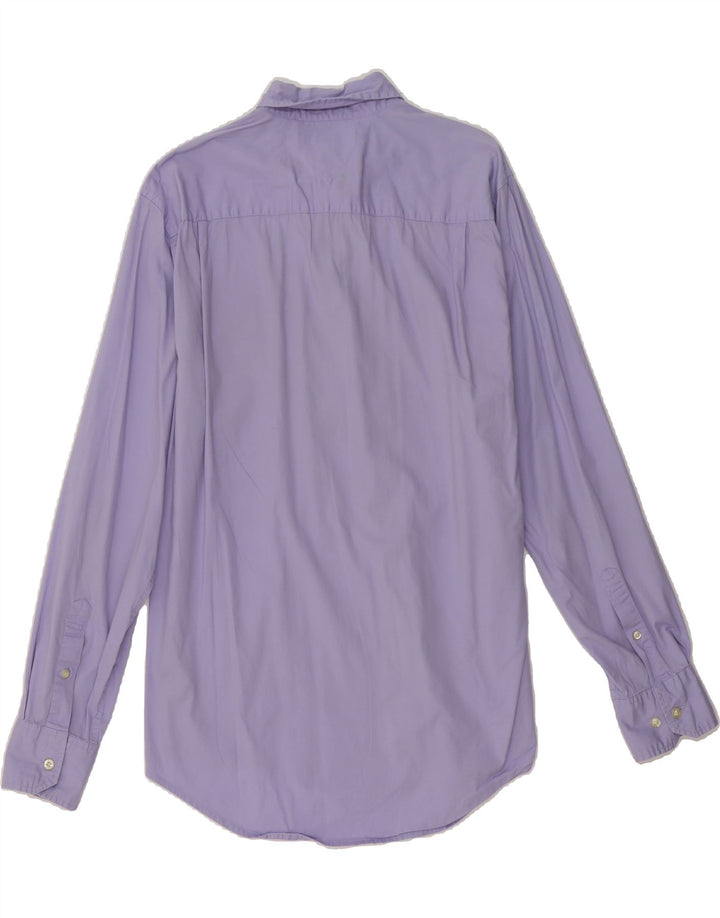 TOMMY HILFIGER Mens Coupe Ajustee Custom Fit Shirt Large Purple Cotton Vintage Tommy Hilfiger and Second-Hand Tommy Hilfiger from Messina Hembry 