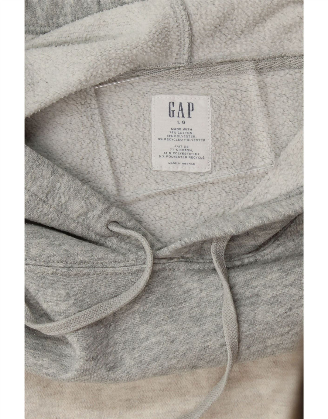 GAP Mens Hoodie Jumper Large Grey Colourblock Cotton Vintage Gap and Second-Hand Gap from Messina Hembry 
