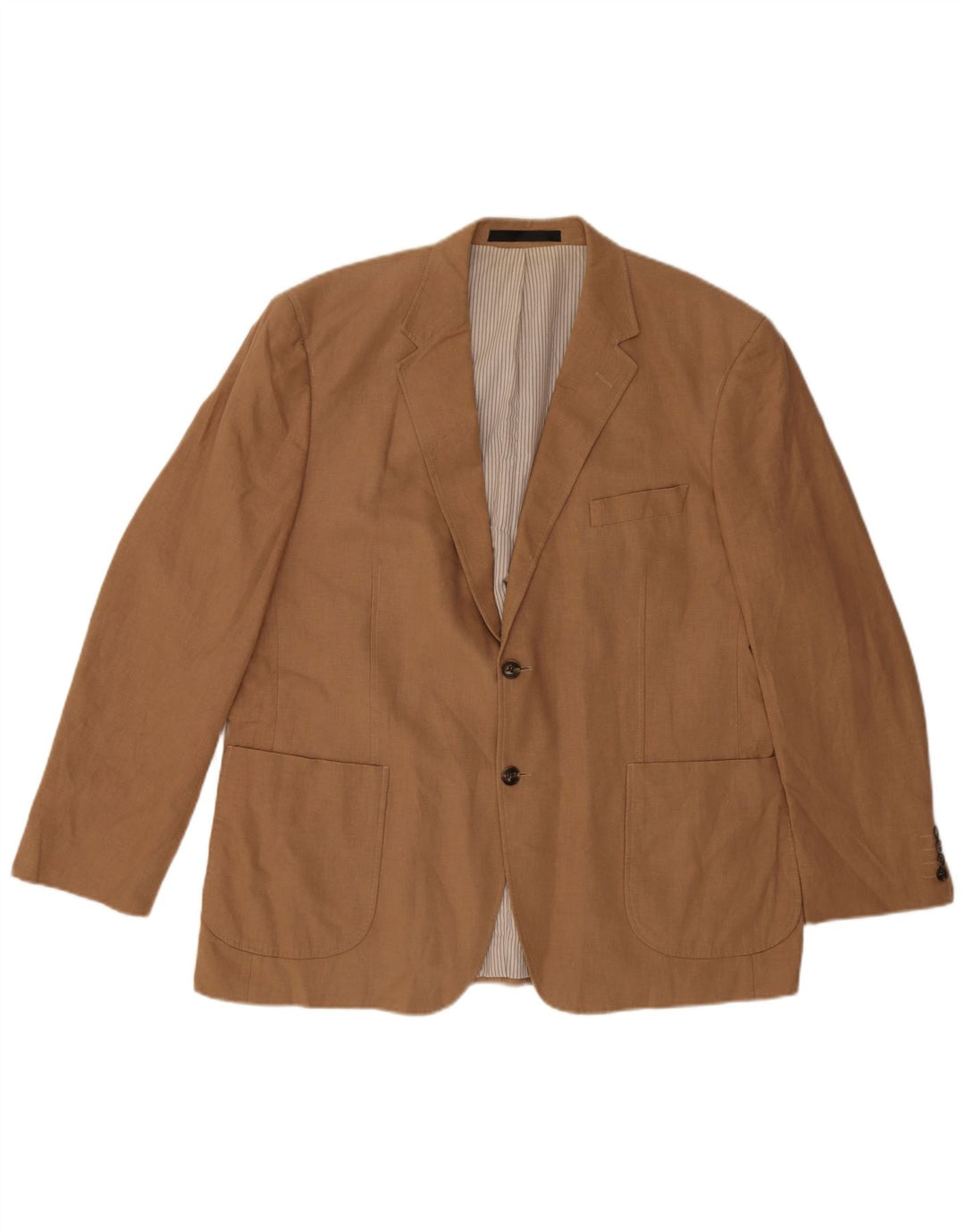 Jaqueta blazer masculina de 2 botões Marks & Spencer Reino Unido 38 linho bege médio