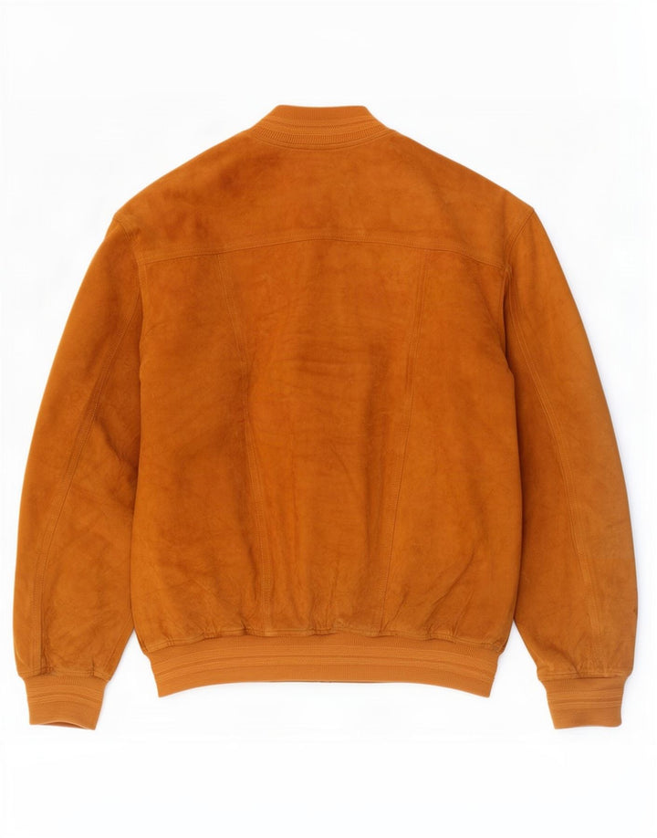 Jaqueta masculina vintage de camurça IT 54 2XL couro marrom