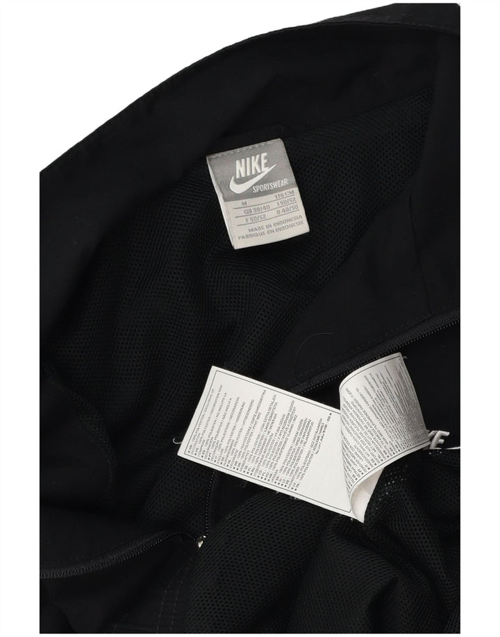 Nike Mens Tracksuit Top Jacket UK 38/40 Médio Preto Poliéster