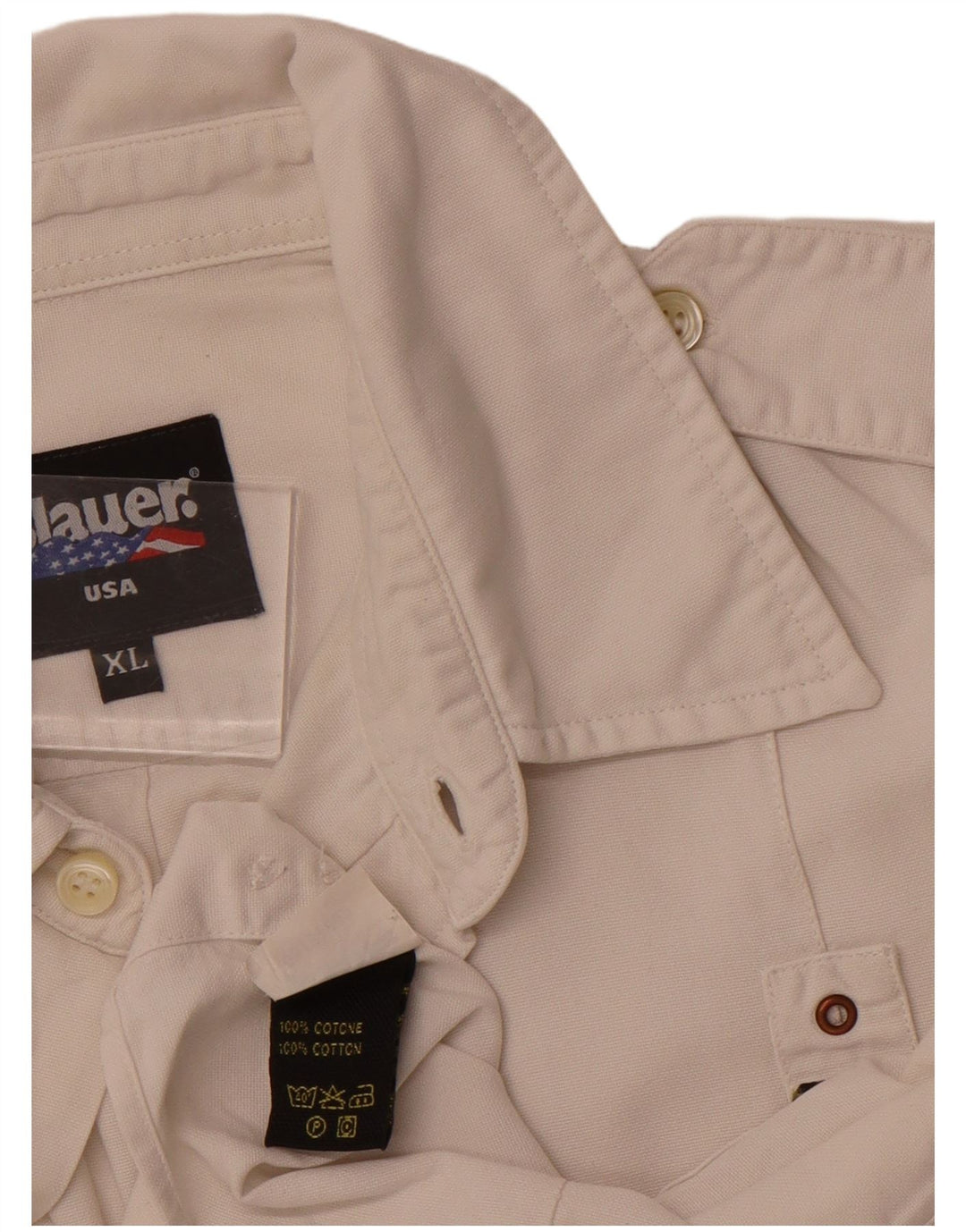 Camisa militar masculina BLAUER XL algodão branco