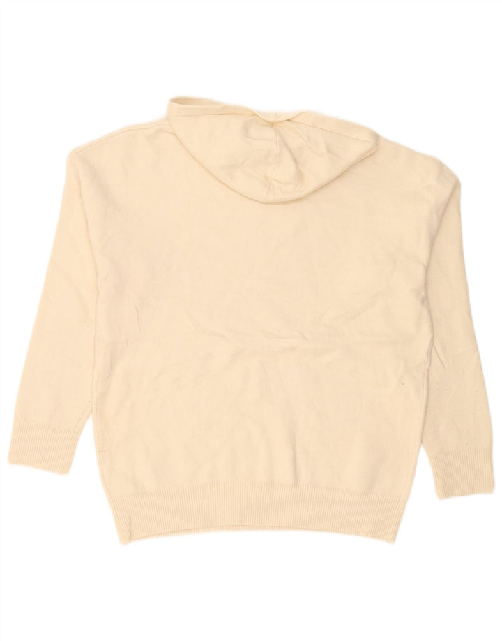Zara Suéter masculino com capuz pequeno branco