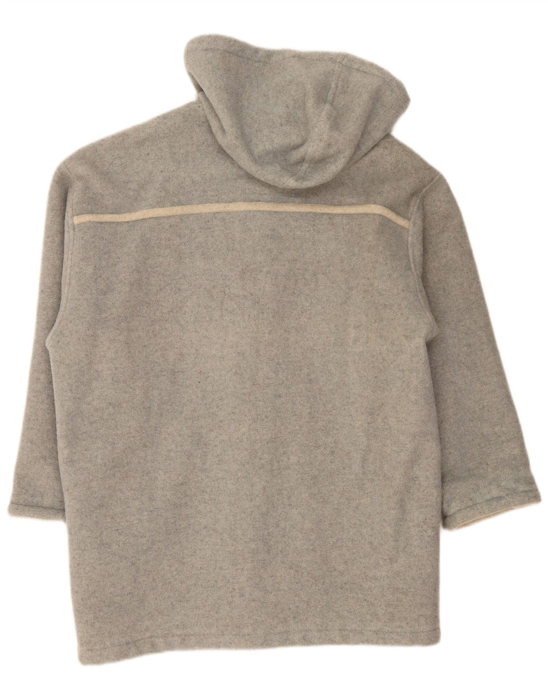 Sobretudo feminino vintage com capuz UK 18 XL lã cinza