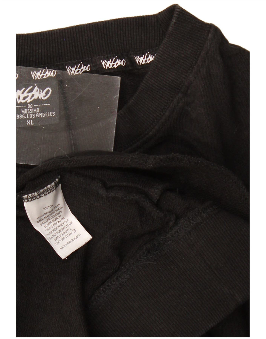 Moletom gráfico masculino MOSSIMO Jumper XL algodão preto