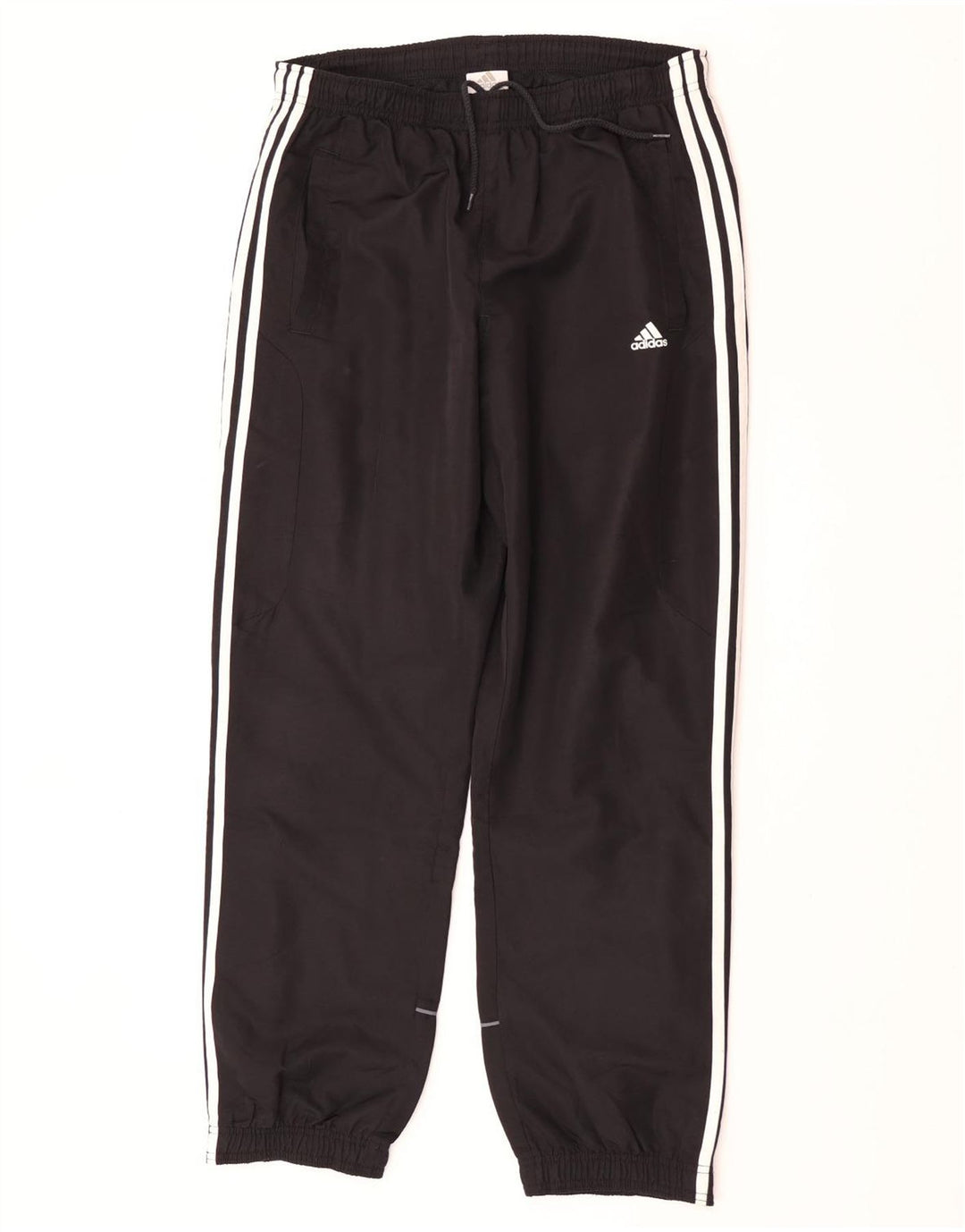 Calça de treino masculina Adidas Joggers UK 40/42 poliéster preto médio