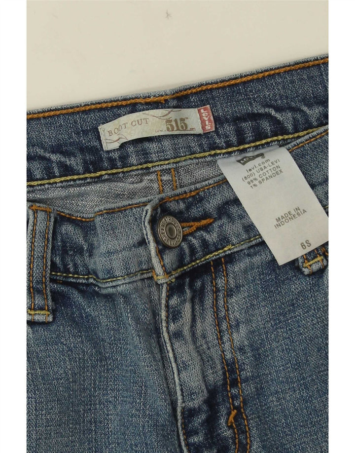 Calça jeans feminina Levi's 515 Bootcut W30 L29 azul algodão