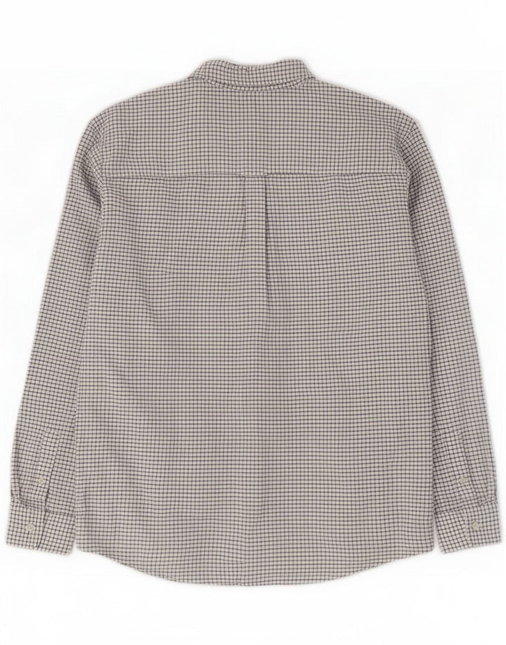 Chaps Camisa masculina 2XL algodão xadrez branco